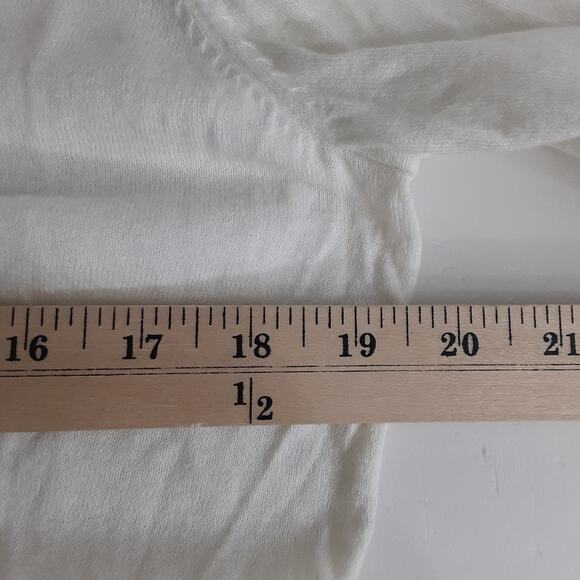 Lauren Ralph Lauren Green Label Tiny Button Cardigan Sweater Cream V Neck Y2K M - Picture 8 of 9